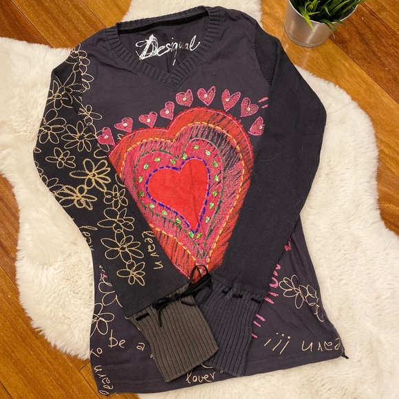 Desigual Fitted Long Sleeved Top - Picture 1 of 8